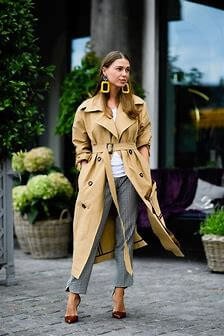 trench coat straight pants fall outfit combo 