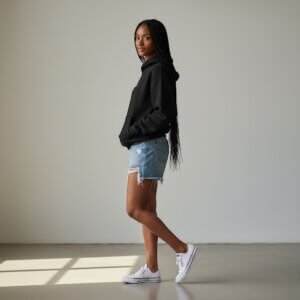 Black luxury oversized hoodie
